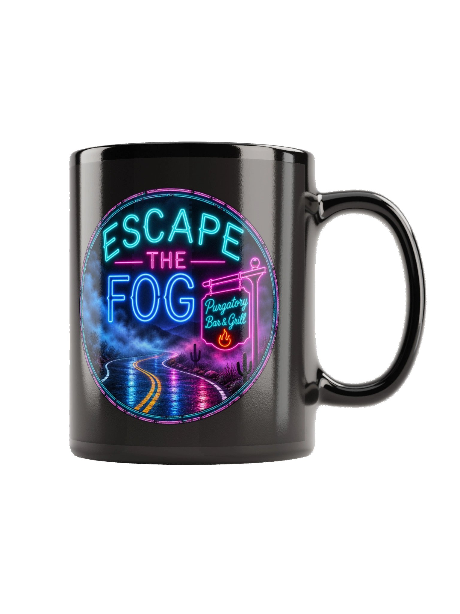 Escape the Fog Neon Mug product image (6)