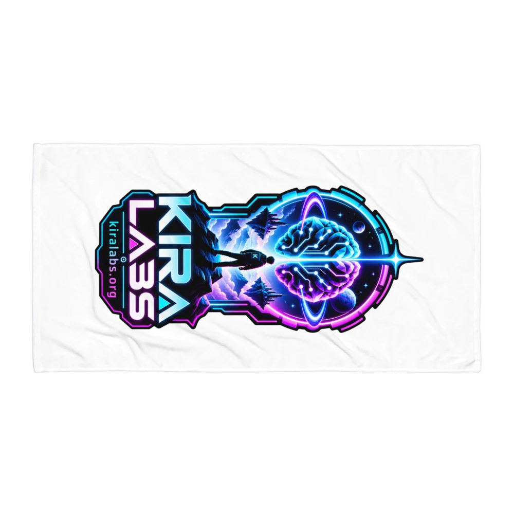 Kira Labs AI Coding Virtual Worlds Beach Towel product image (1)