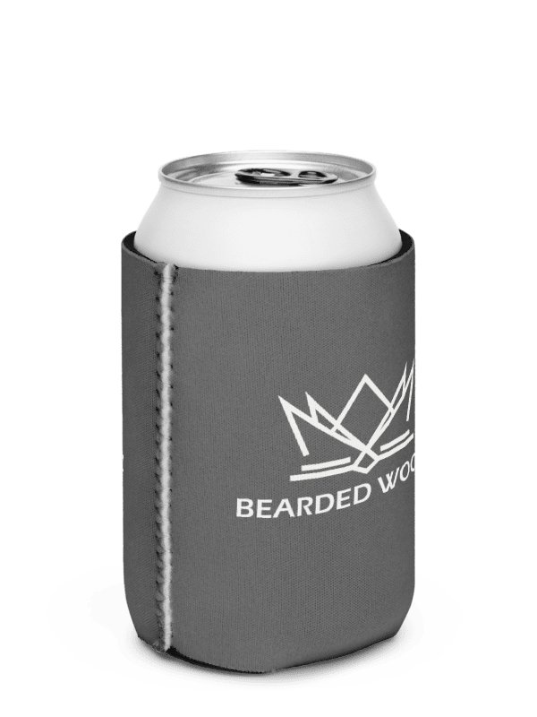 Coozie Can Cooler (Design: Bearded Woodz) Grey product image (2)