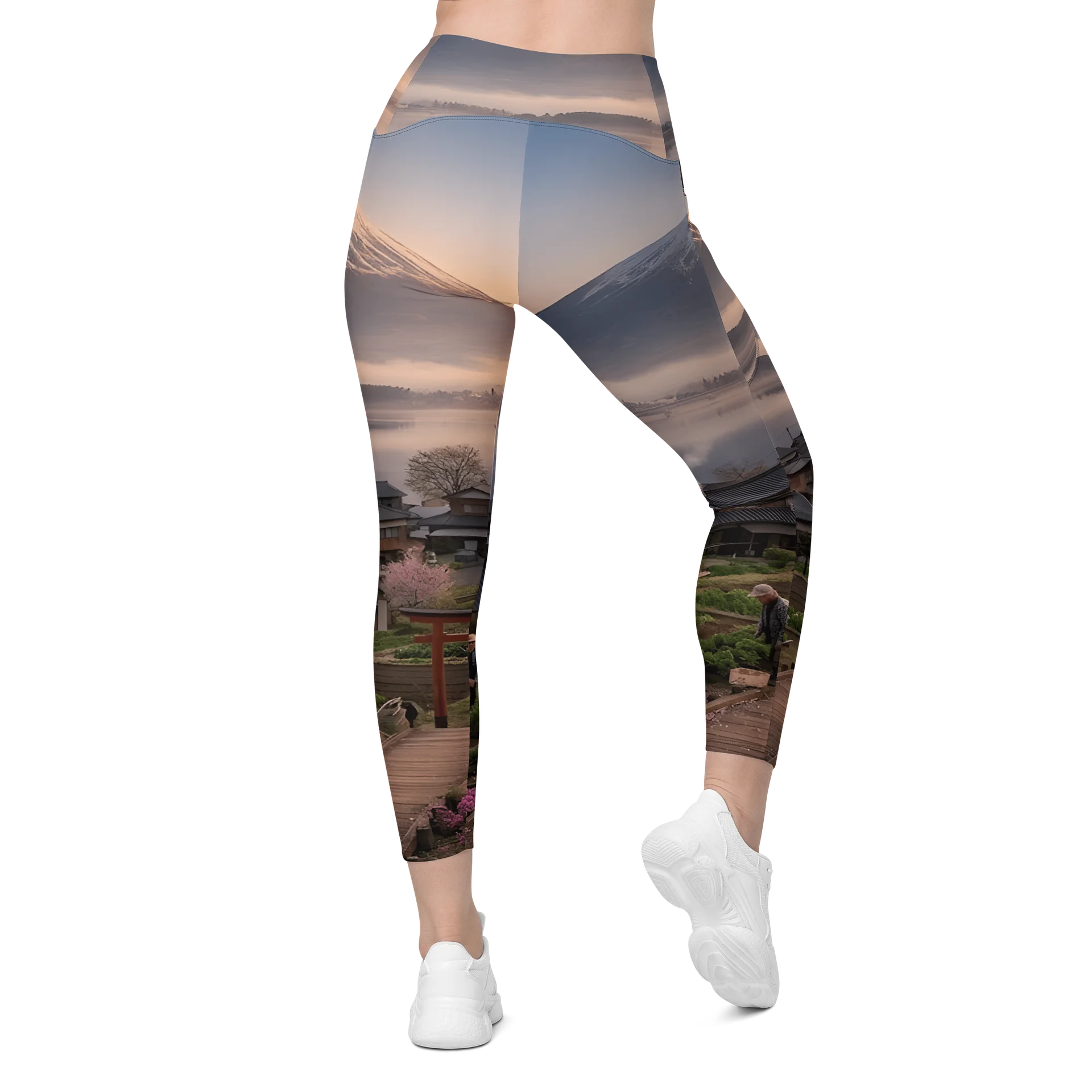 Mount Fuji High-Waisted Leggings with Pockets | UPF 50+ product image (5)