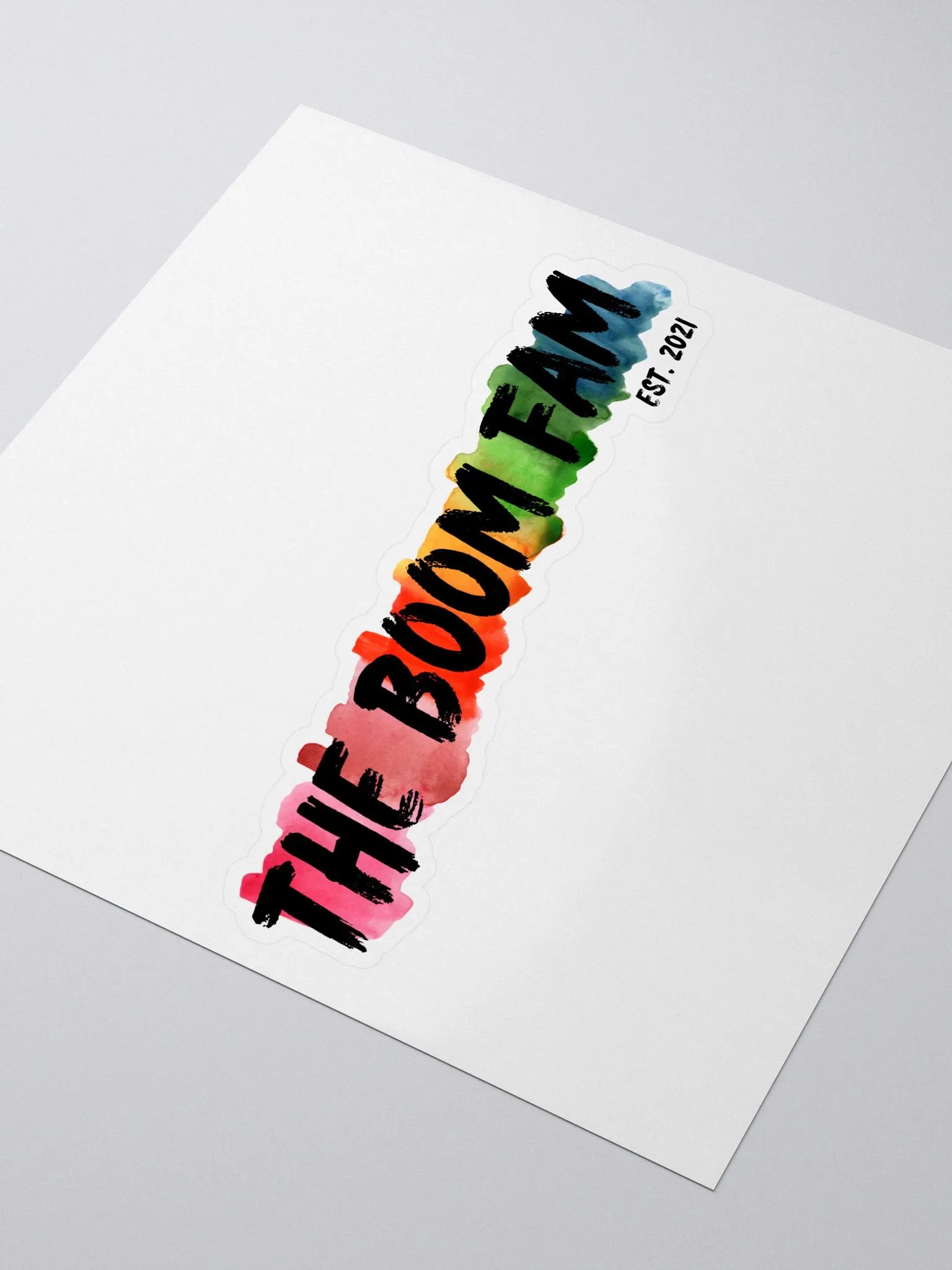 BOOM Fam Est 2021 Kiss Cut Sticker product image (3)
