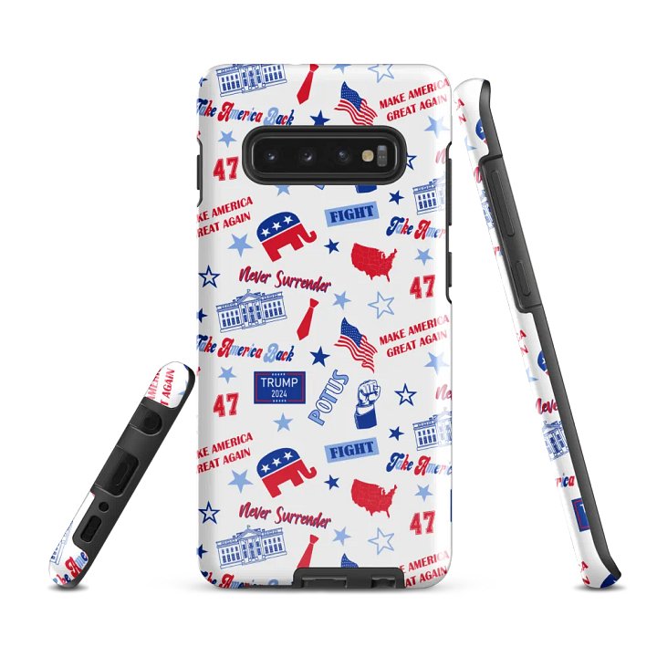 Trump 2024 Republican Patriot Make America Great Again White Pattern Phone Case for Samsung product image (1)