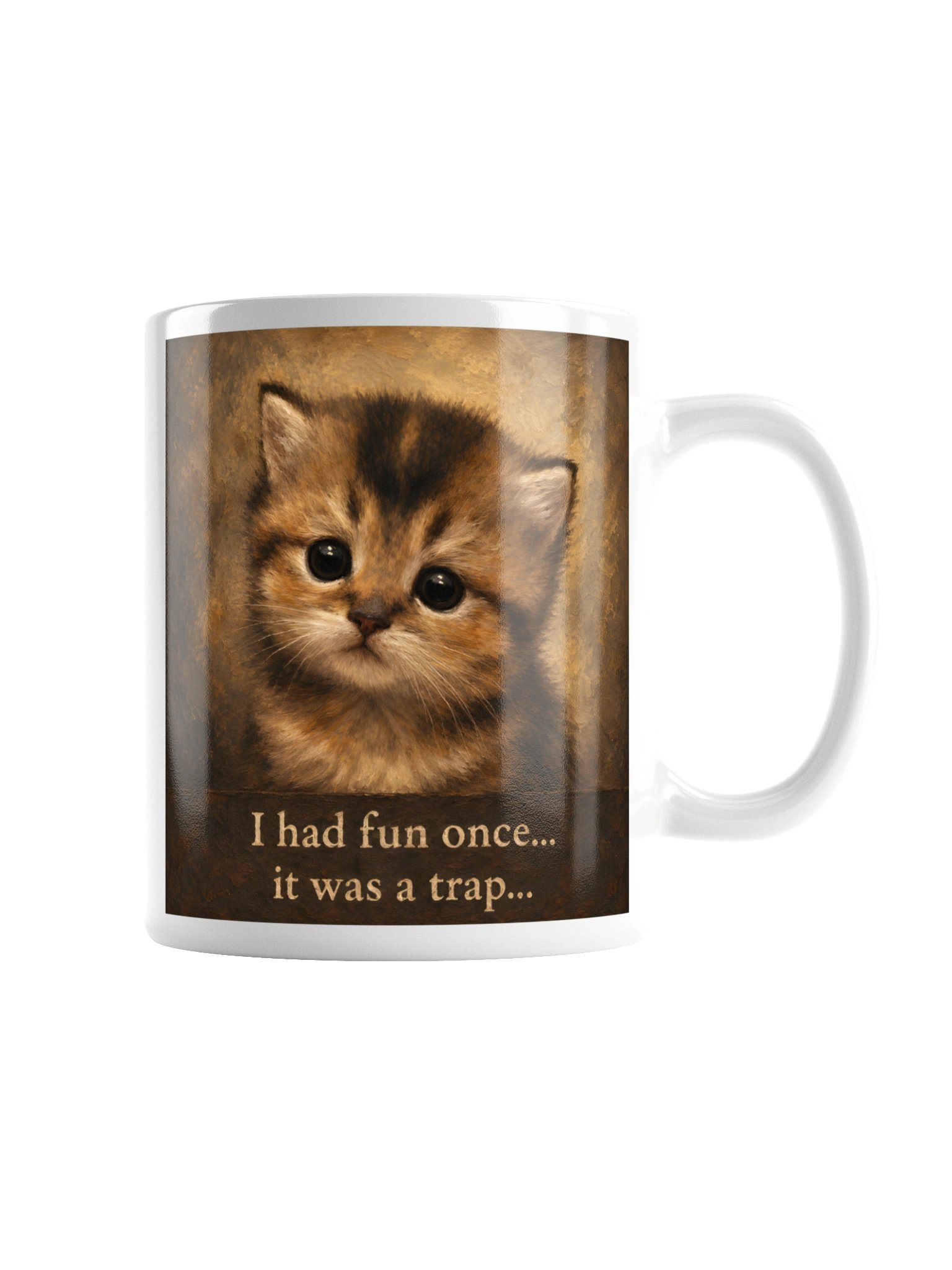 I Had Fun Once Mug | Sarcastic Cat Coffee Cup | Funny Vintage Kitten Mug product image (2)