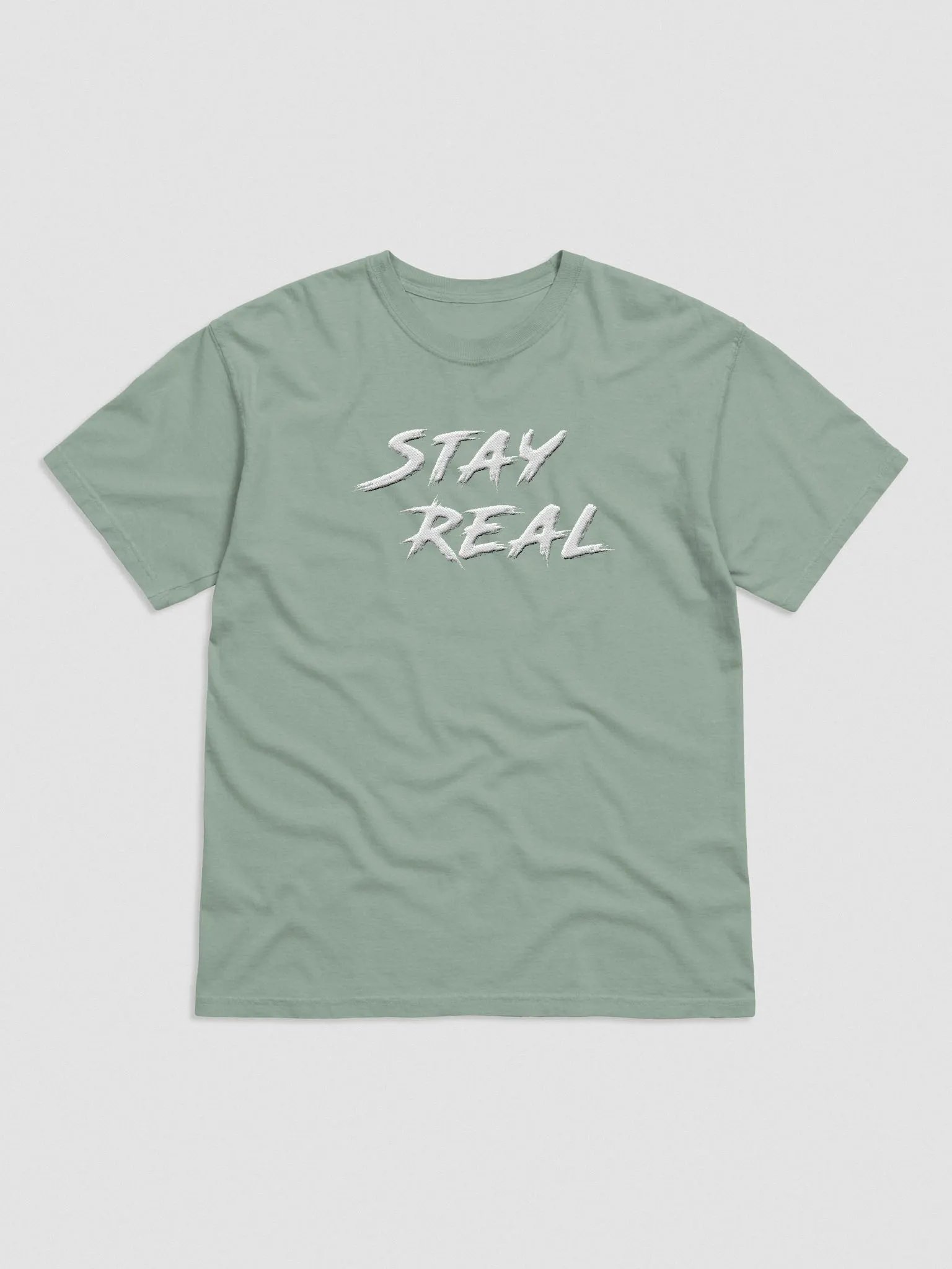 Stay REAL Embroidered T product image (8)