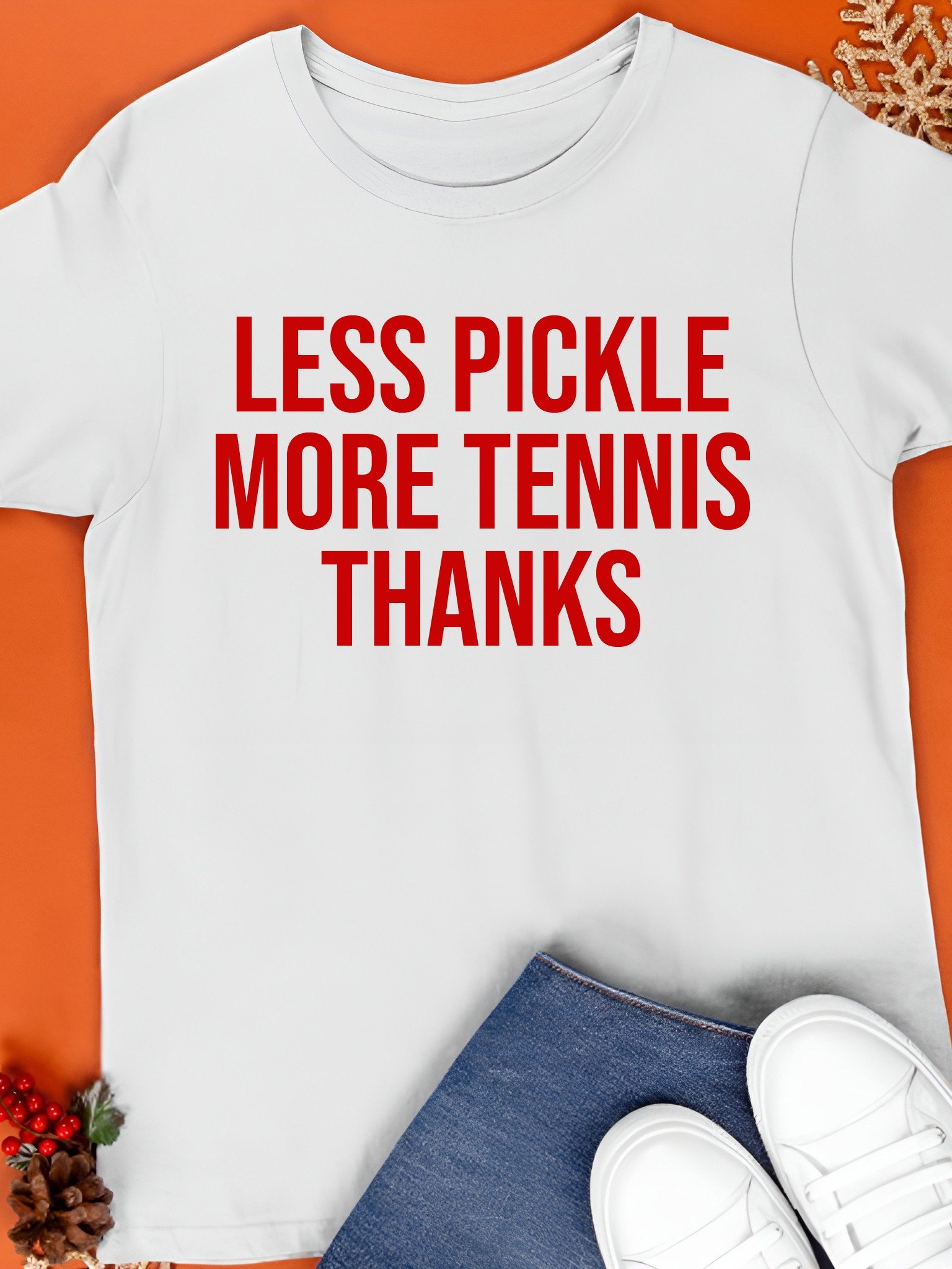 Less Pickle More Tennis Thanks Shirt product image (1)