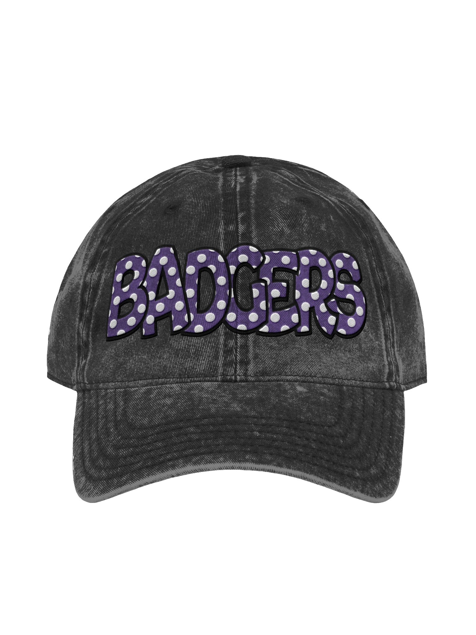Badgers Purple & White Polka Dot Vintage Hat product image (5)