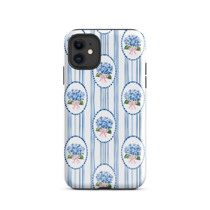 Blue Floral Stripe Tough iPhone Case product image (28)