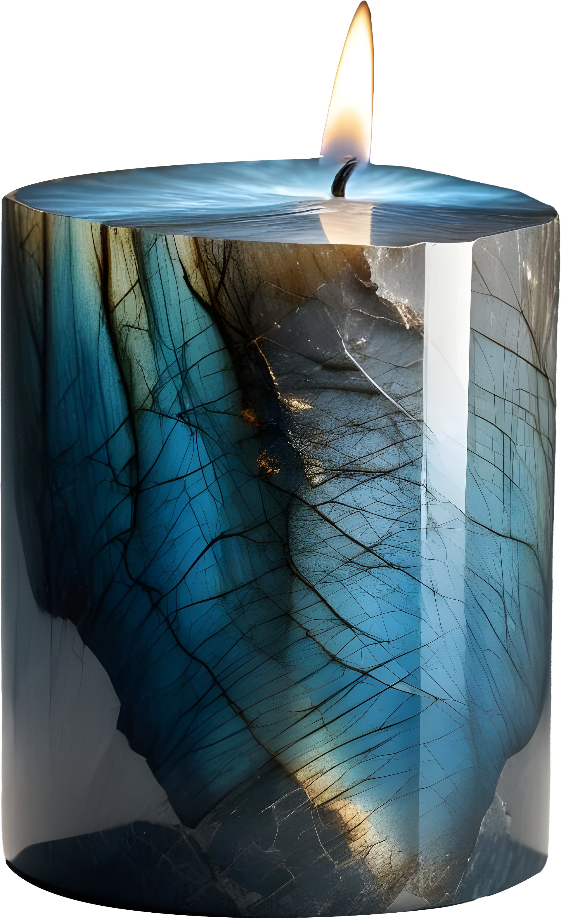 Stellar Luxe – Labradorite Candle PNG product image (1)
