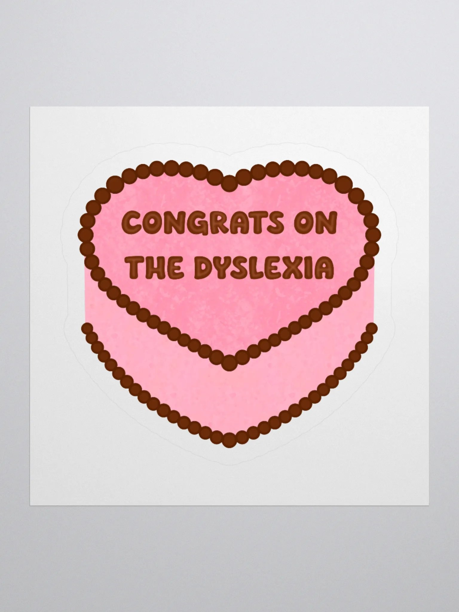 Dyslexia Cake Sticker product image (1)