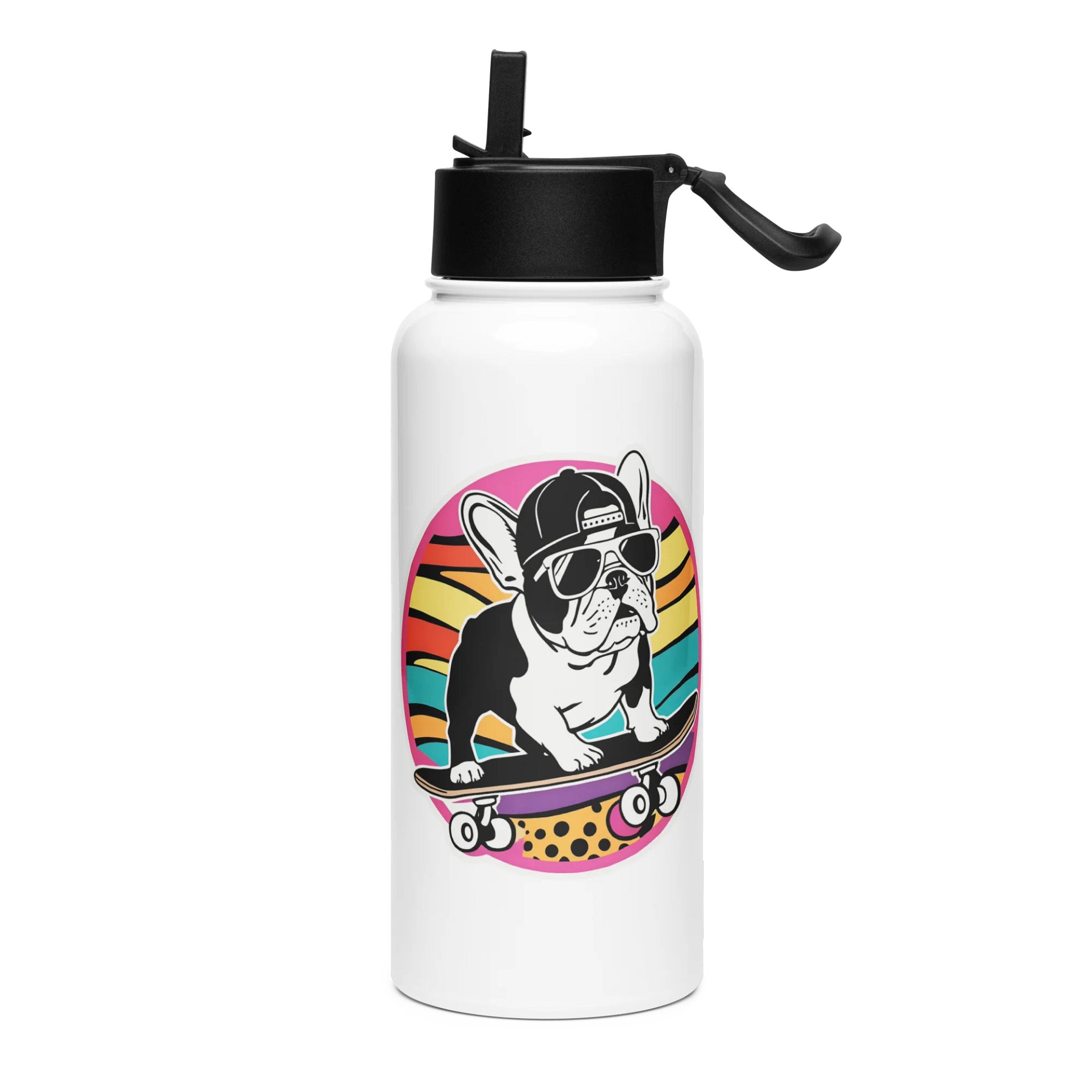 Good Vibes Skateboarding Frenchie Stainless Steel Bottle product image (1)