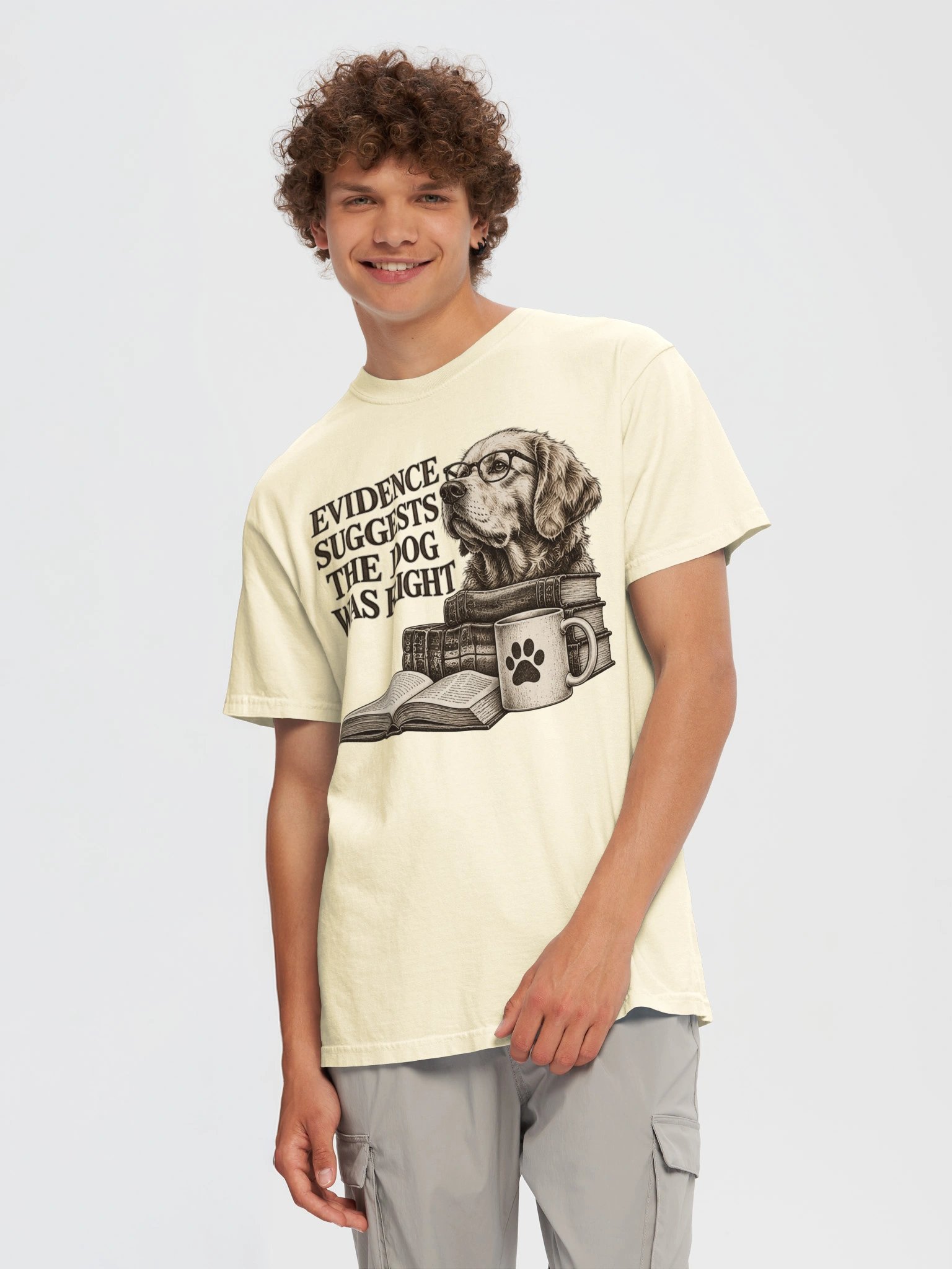 Funny Book Lover Dog T-Shirt | Reading Dog Graphic Tee | Nerdy Dog Lover Shirt product image (3)