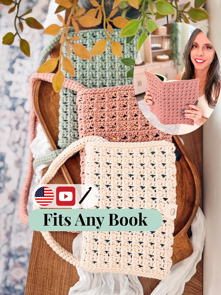 Reed Crossover Stitch Crochet Book Cover product image (1)