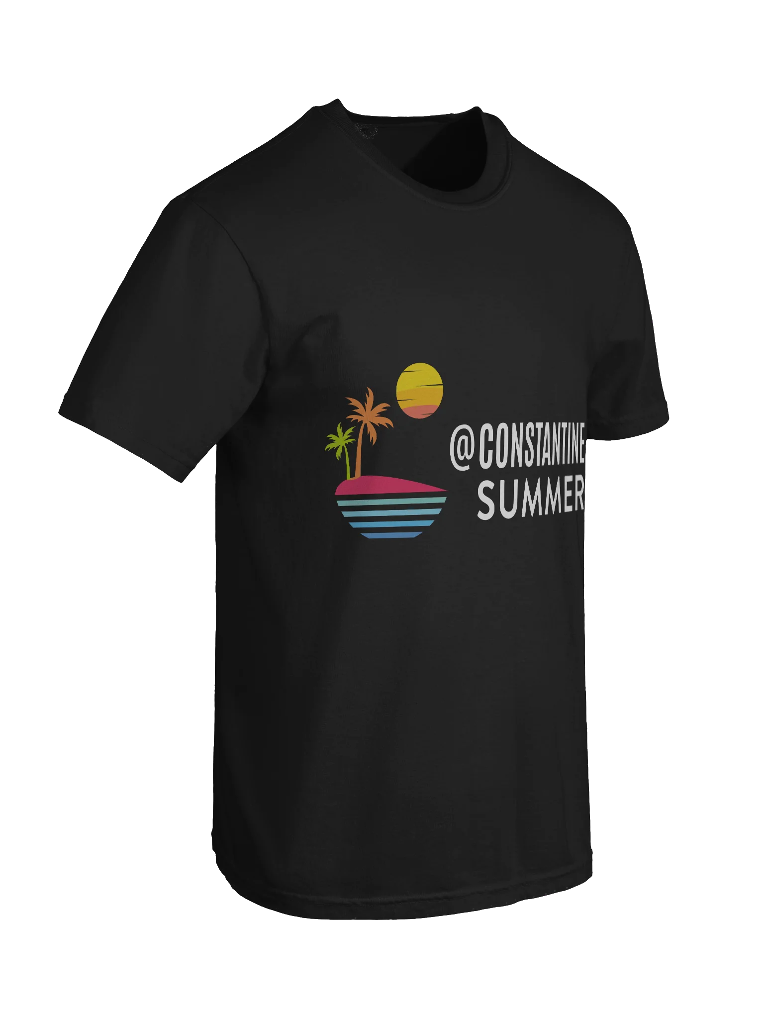 @CONSTANTINESUMMER: TROPICAL SUNSET VIBE T-SHIRT by Comfort Colors (black) product image (8)