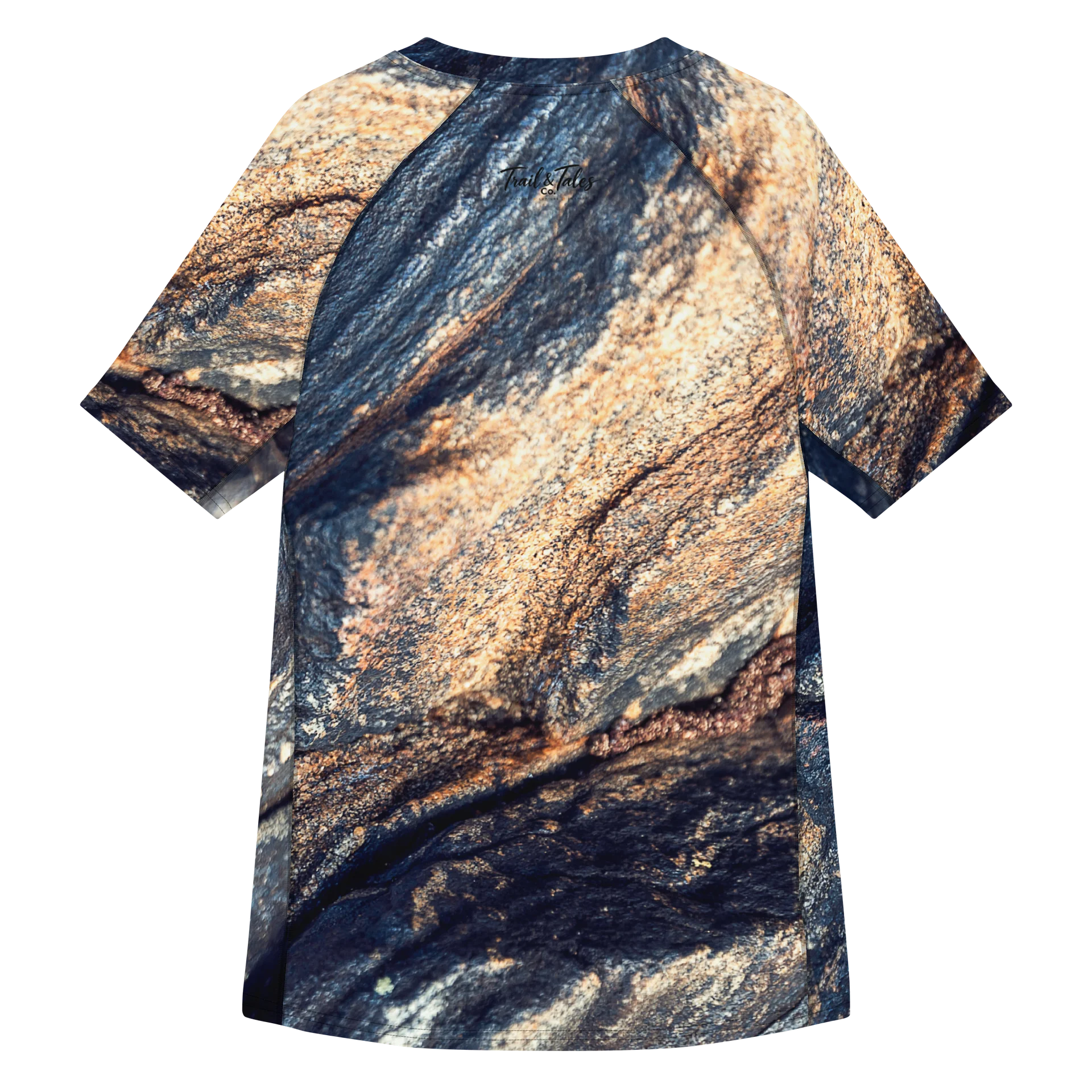 Obsidian Vein All-Over Print Men's Recycled Short Sleeve Rash Guard product image (2)