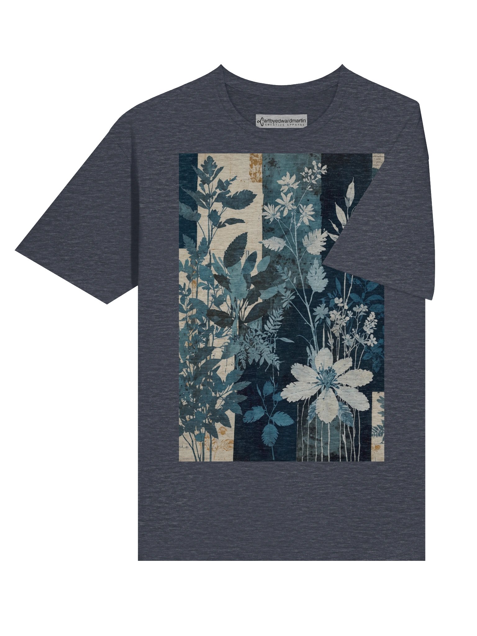 Botanical Cyanotype Design T-Shirt product image (35)