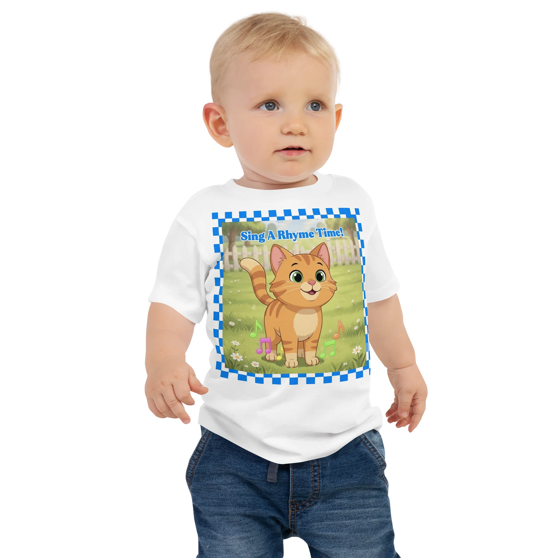 Orange Kitten Cartoon Farm Animal Baby Tee product image (1)