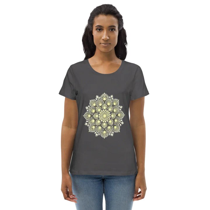 Yellow Dot Mandala Women's Fitted Eco Tee product image (1)