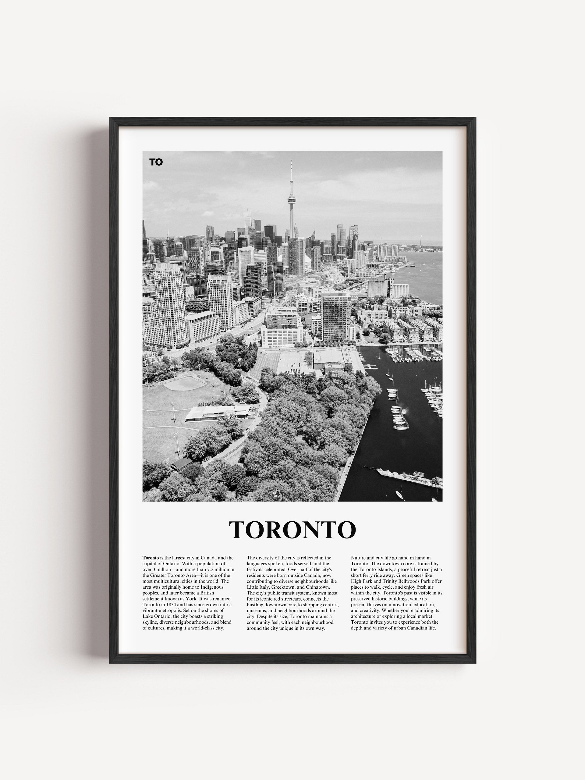 Toronto 02 Newspaper Poster | Framed product image (1)