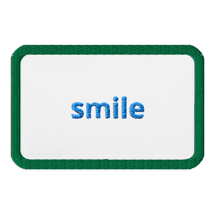 Charming Blue Smile Embroidered Patch product image (1)