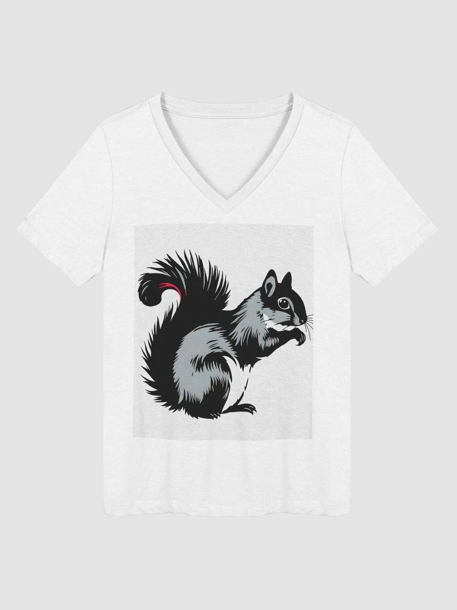 Stylized Squirrel Pose Women's V-Neck Tee product image (1)