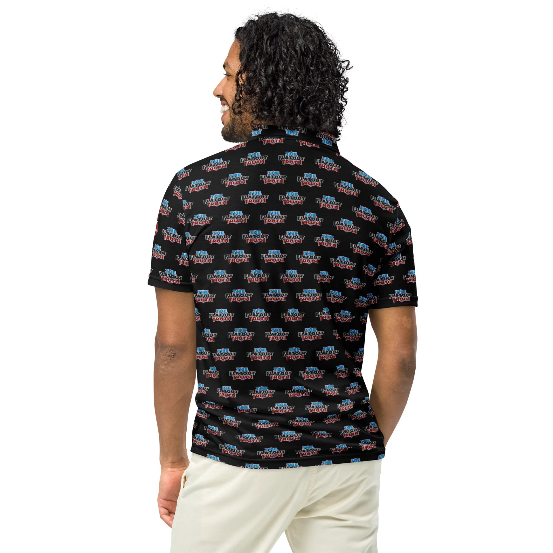 TFOT SlimFit Red HexaFusion Black Polo Shirt product image (8)