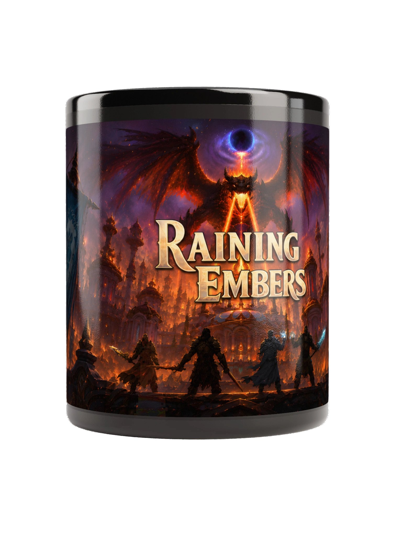 Raining Embers Black Glossy Mug product image (4)