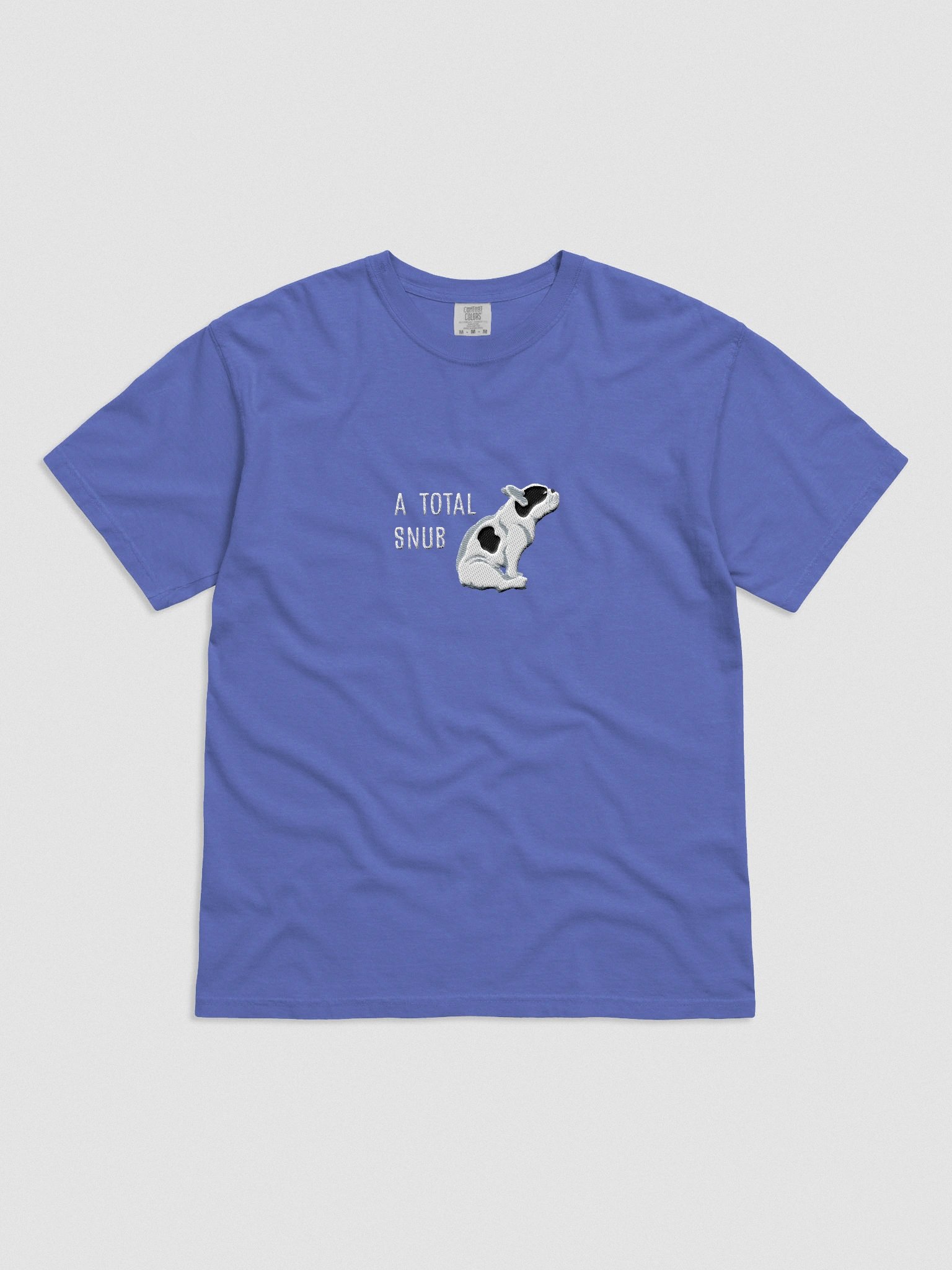 A Total Snub T-Shirt(Embroidered) of a French Bulldog(Pied Black) product image (4)