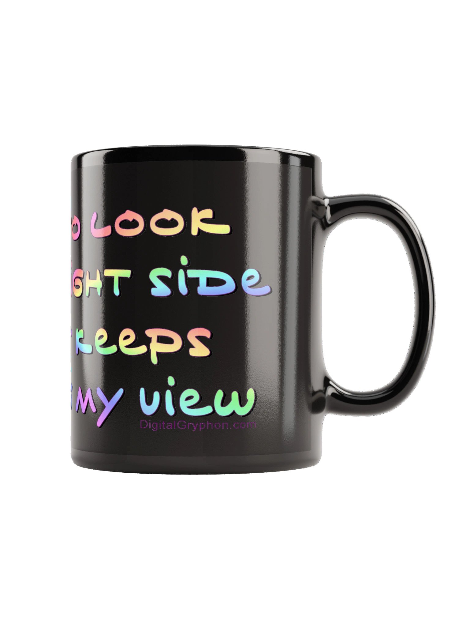 Look on the Bright Side Black Mugs product image (6)