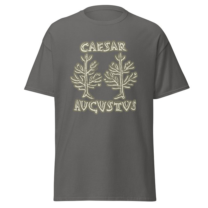 Caesar Augustus Octavian Authentic Roman Art from 27 BC, Charcoal T-Shirt product image (1)