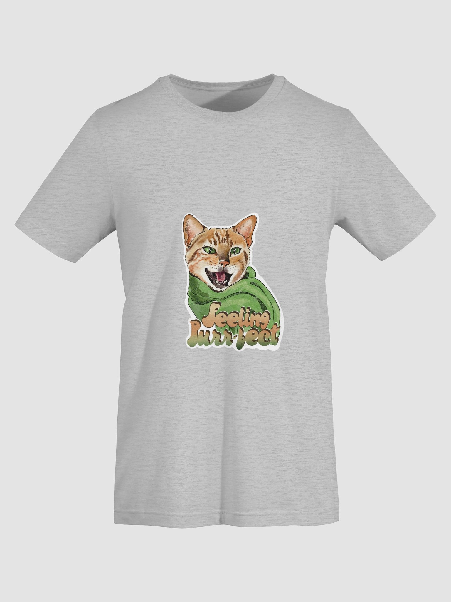 Feeling Purr-fect Cat with a scarf T shirt All colors - Large Print product image (3)