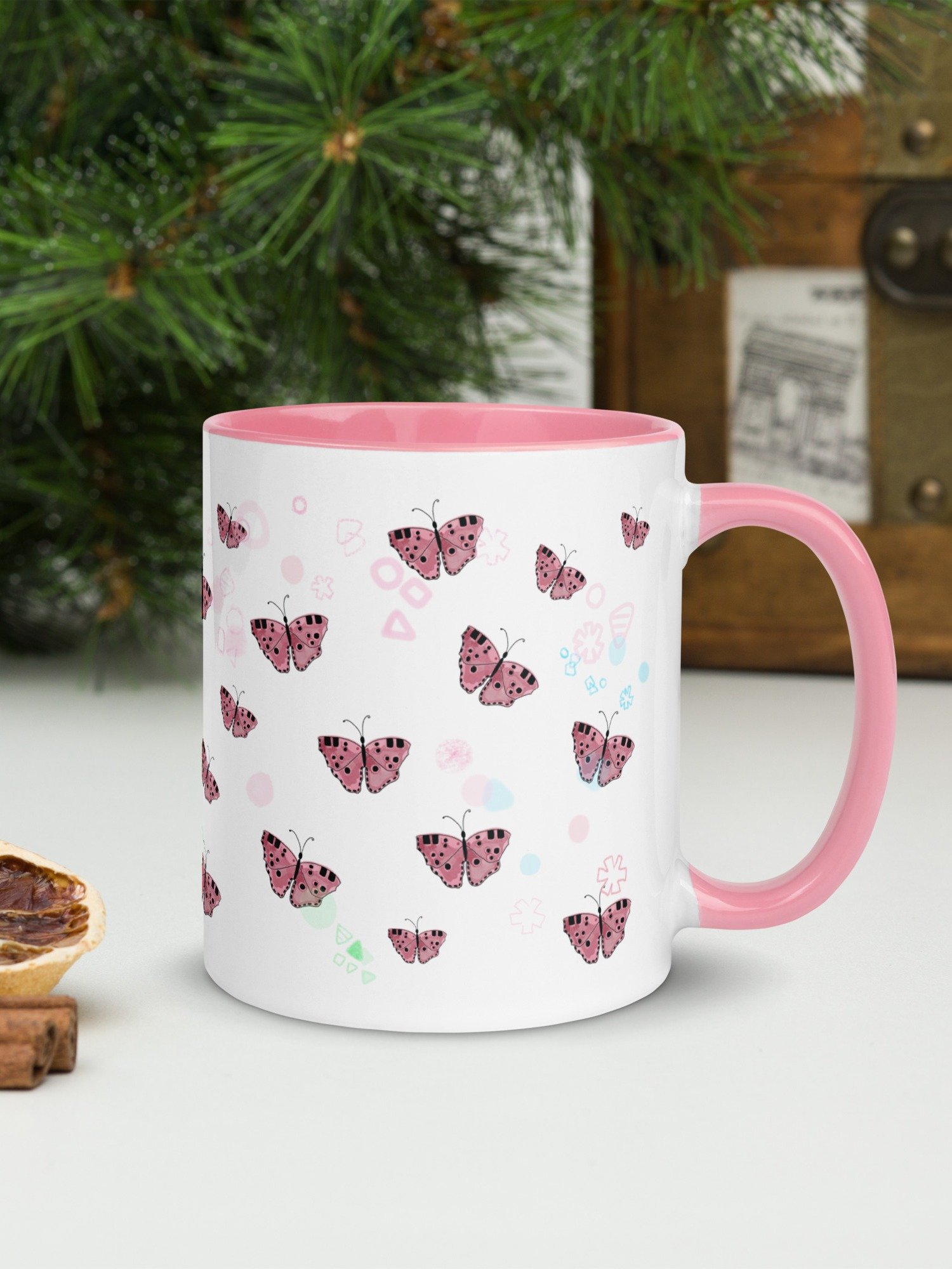 Pink Butterflies Mug product image (4)