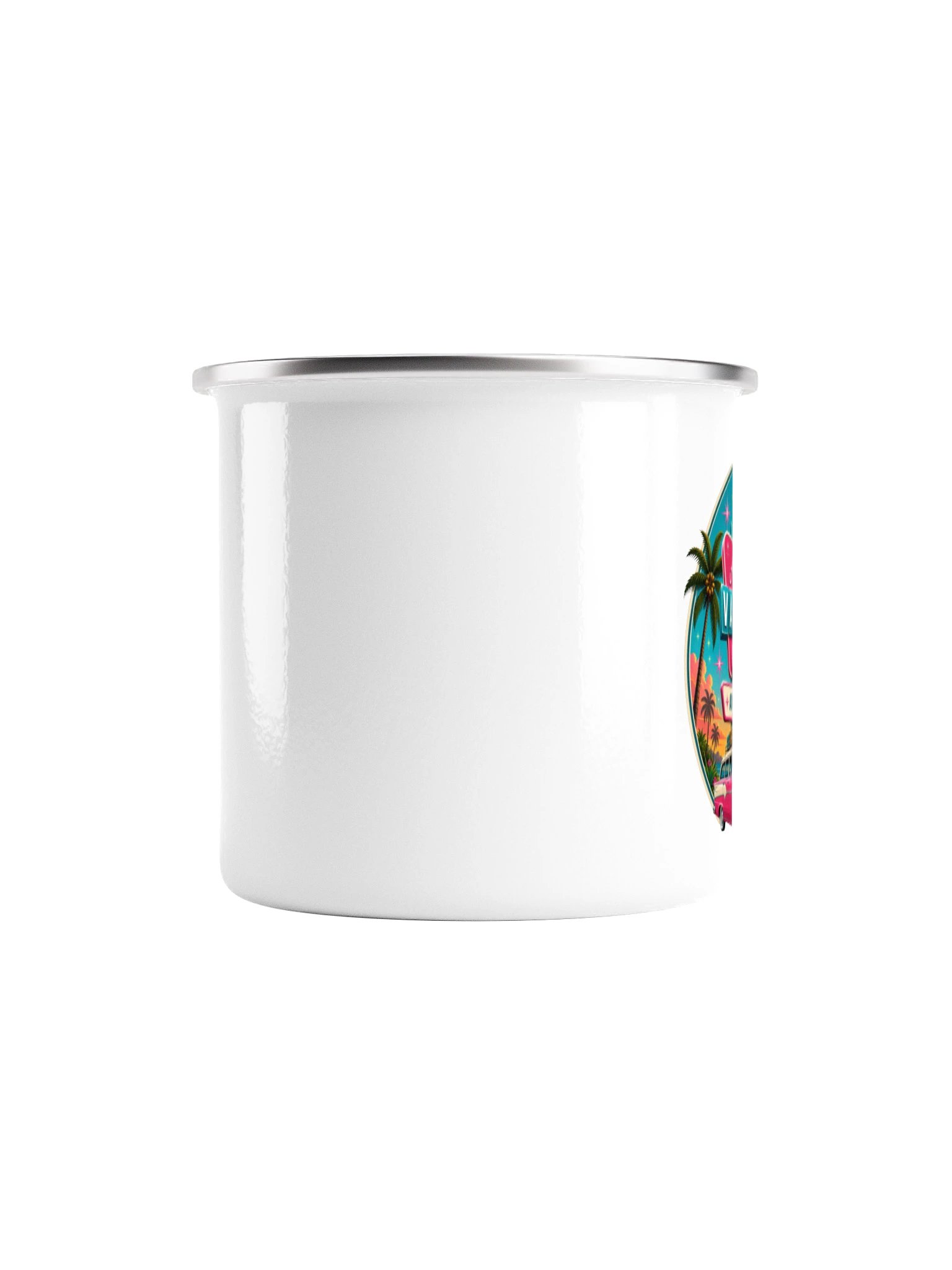 🖐 Atomic Vacation Club Retro Enamel Camp Mug | Left-Handed Edition product image (2)