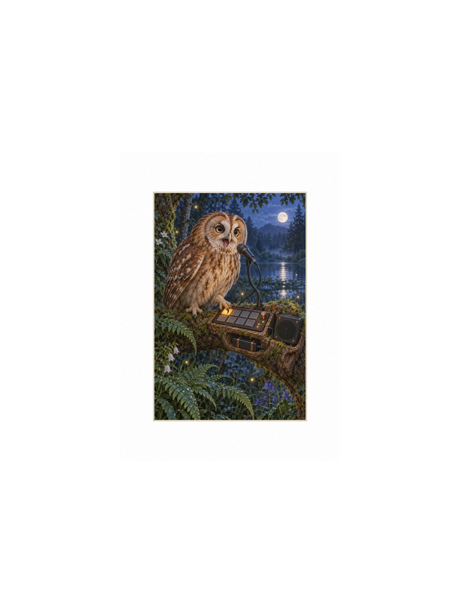 Hoot Loop Small Art Print product image (1)
