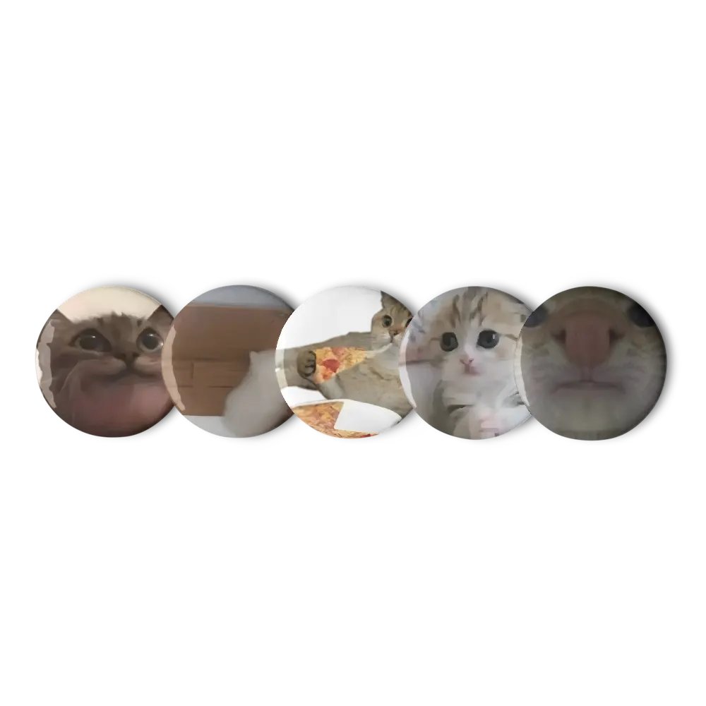 Set of Pin Buttons: Meme Cats 50 product image (11)