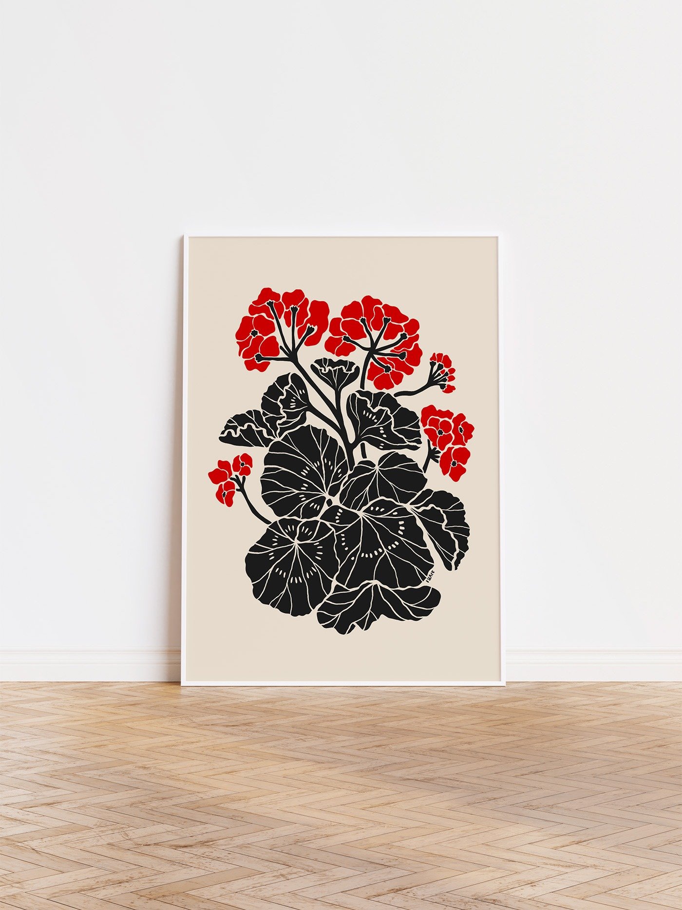 Geranium Flower Art Print, Botanical Poster product image (1)