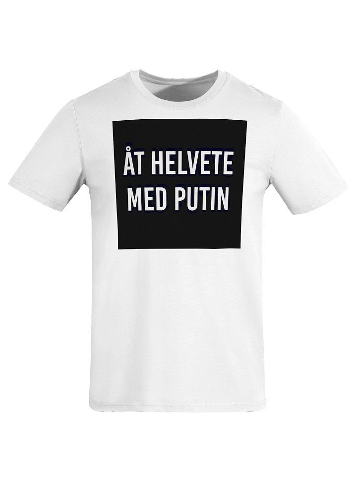 Åt helvete med Putin - Svart bakgrund (Organic unisex T-shirt) product image (1)