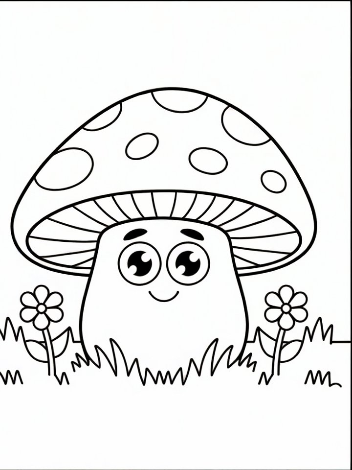 Cute Mushroom Coloring Pages product image (2)