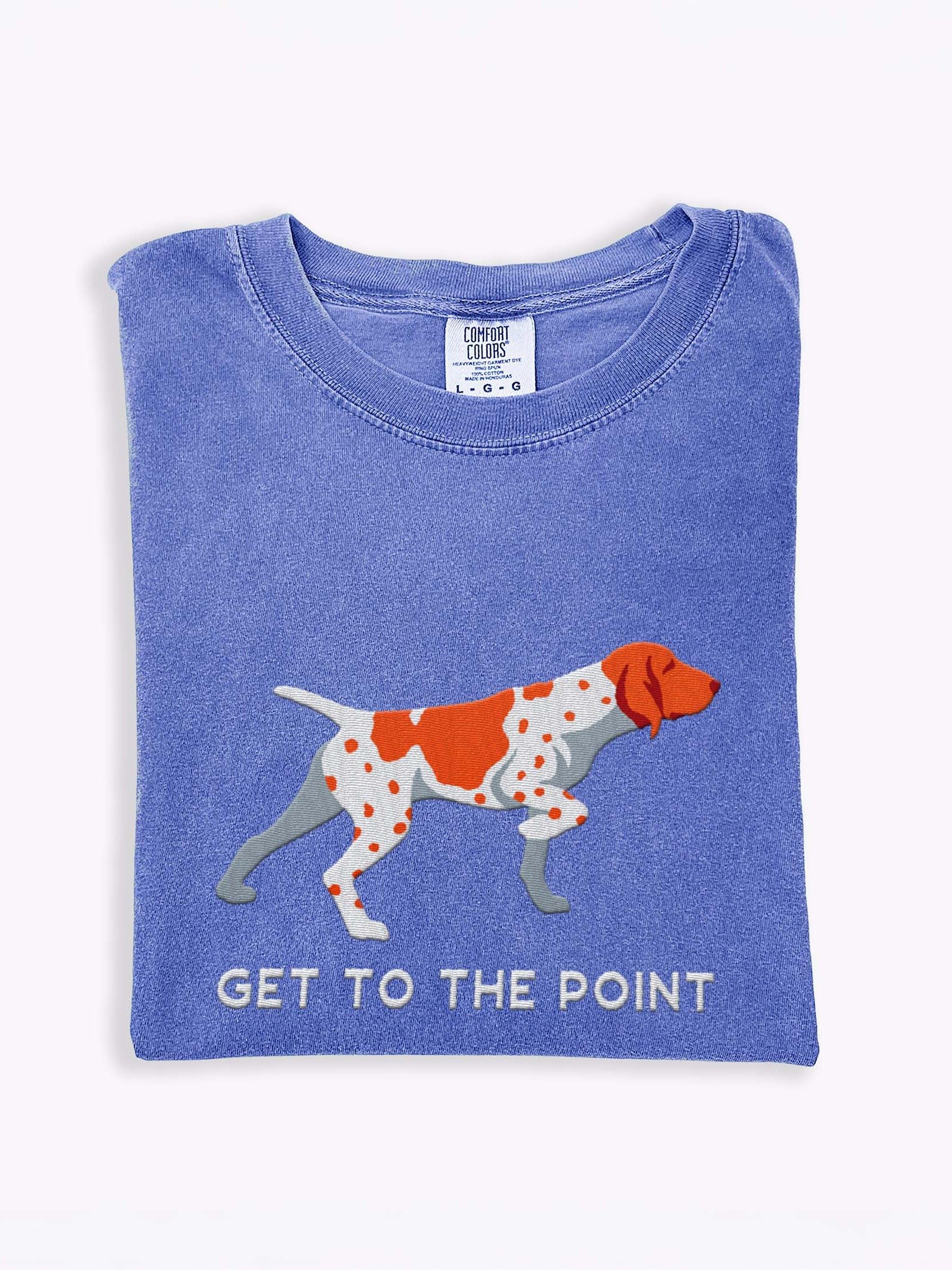 Get to the Point T-Shirt(Embroidered) of a Bracco Italiano(Red & White) product image (1)
