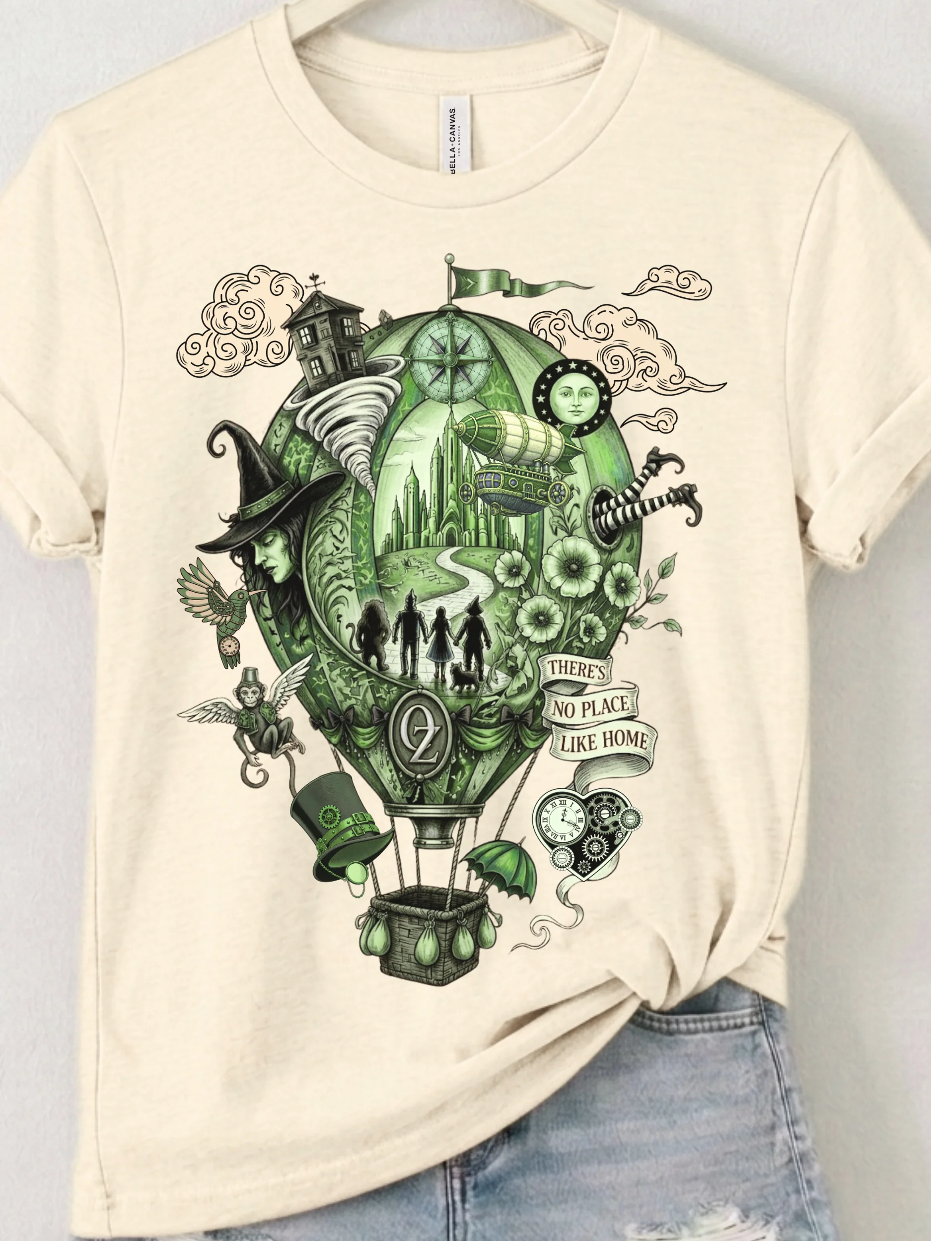 Steampunk Oz Shirt, Whimsigoth Land of Oz Hot Air Balloon Tee product image (1)