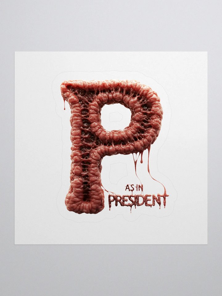 P as in president sticker by dark alphabet product image (1)