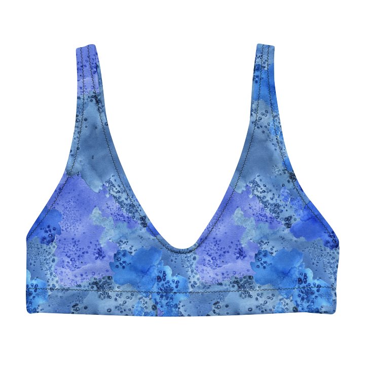 "Ocean Blue" Print V-neck top product image (1)