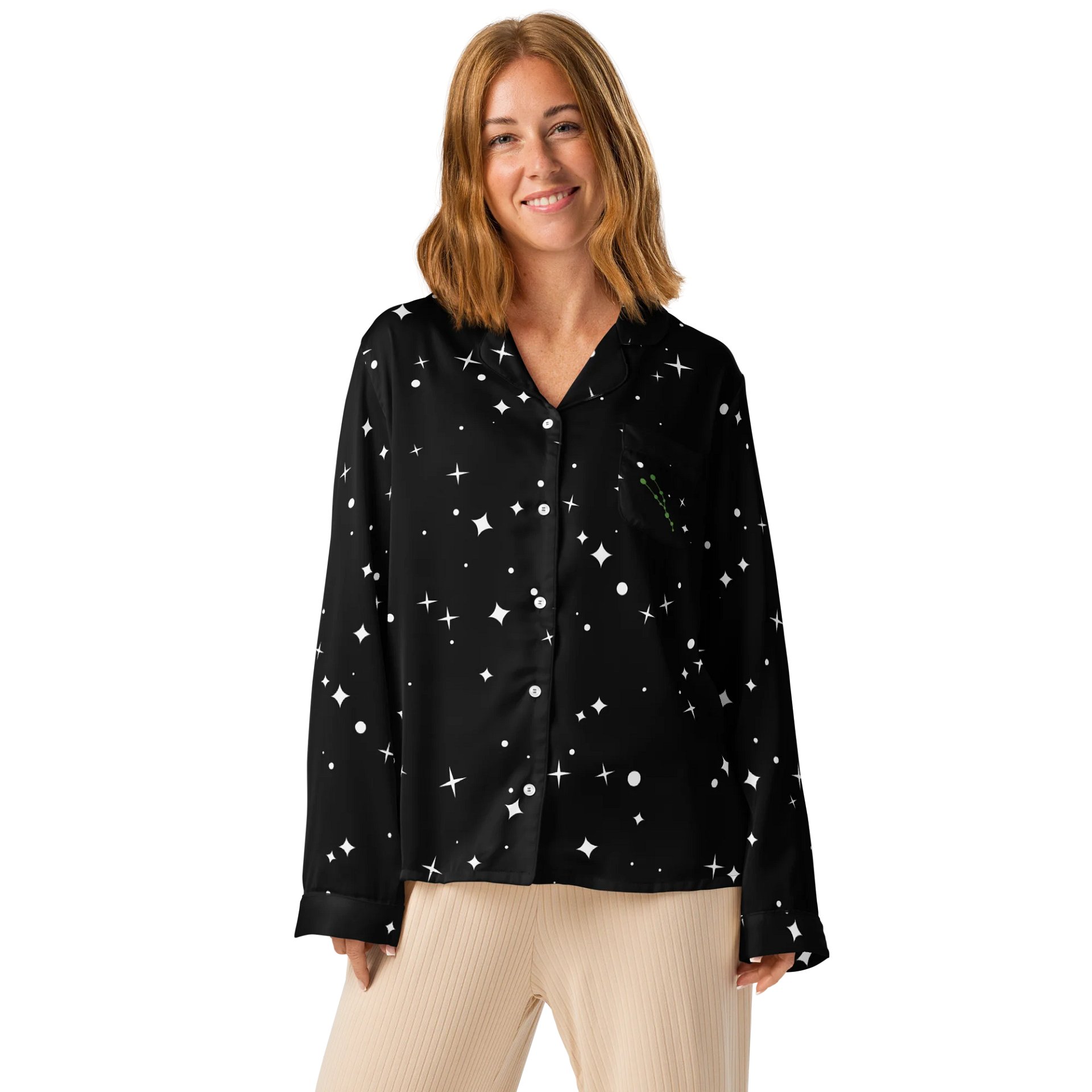 Starry Taurus Silky Women's Pajama Top product image (1)