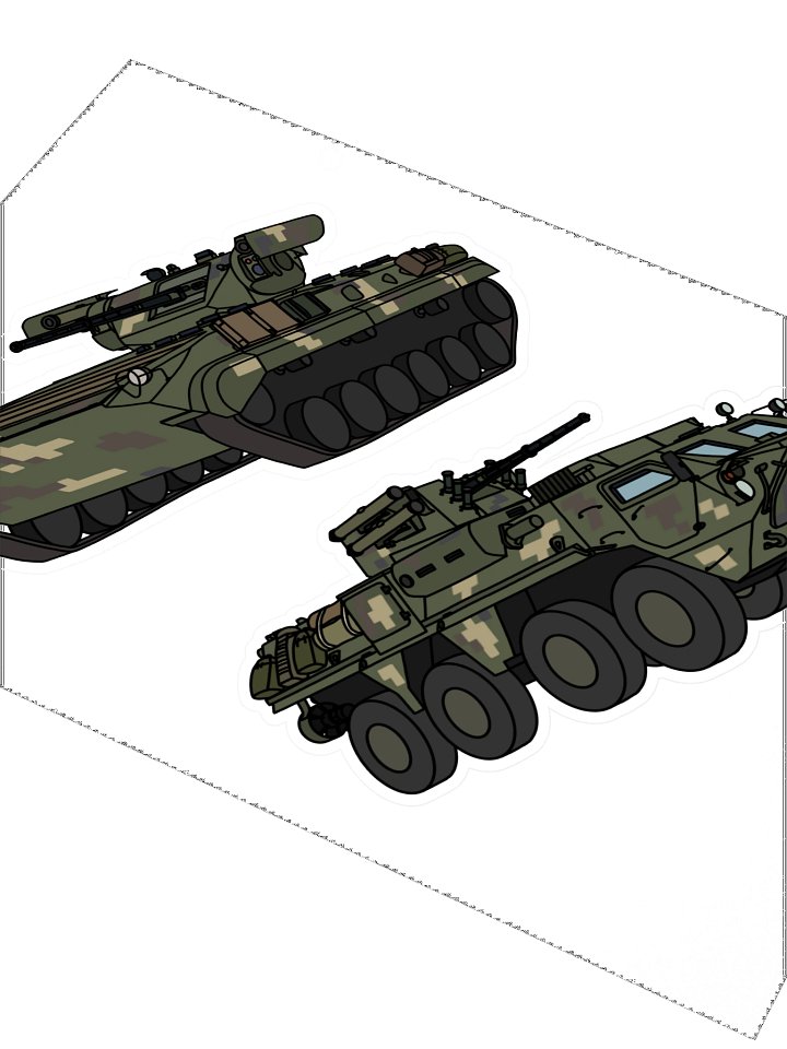 Ukrainian BMP-1TS & BTR-4 Sticker Sheet product image (2)