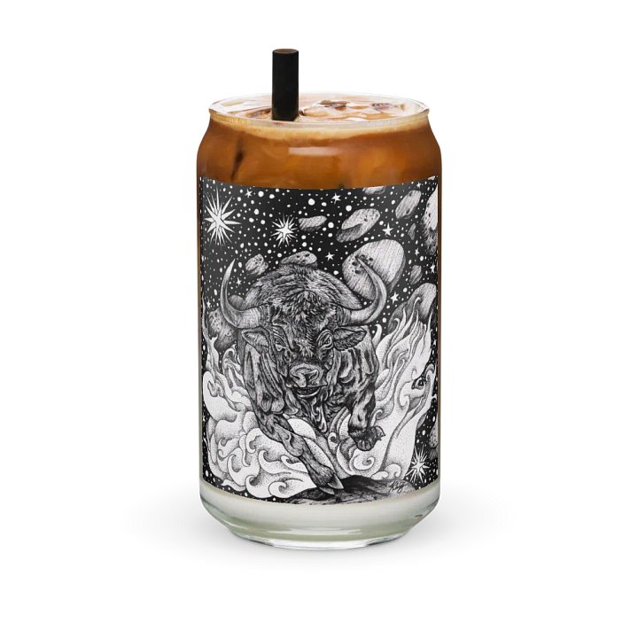 Taurus Zodiac Can-Shaped Glass product image (2)