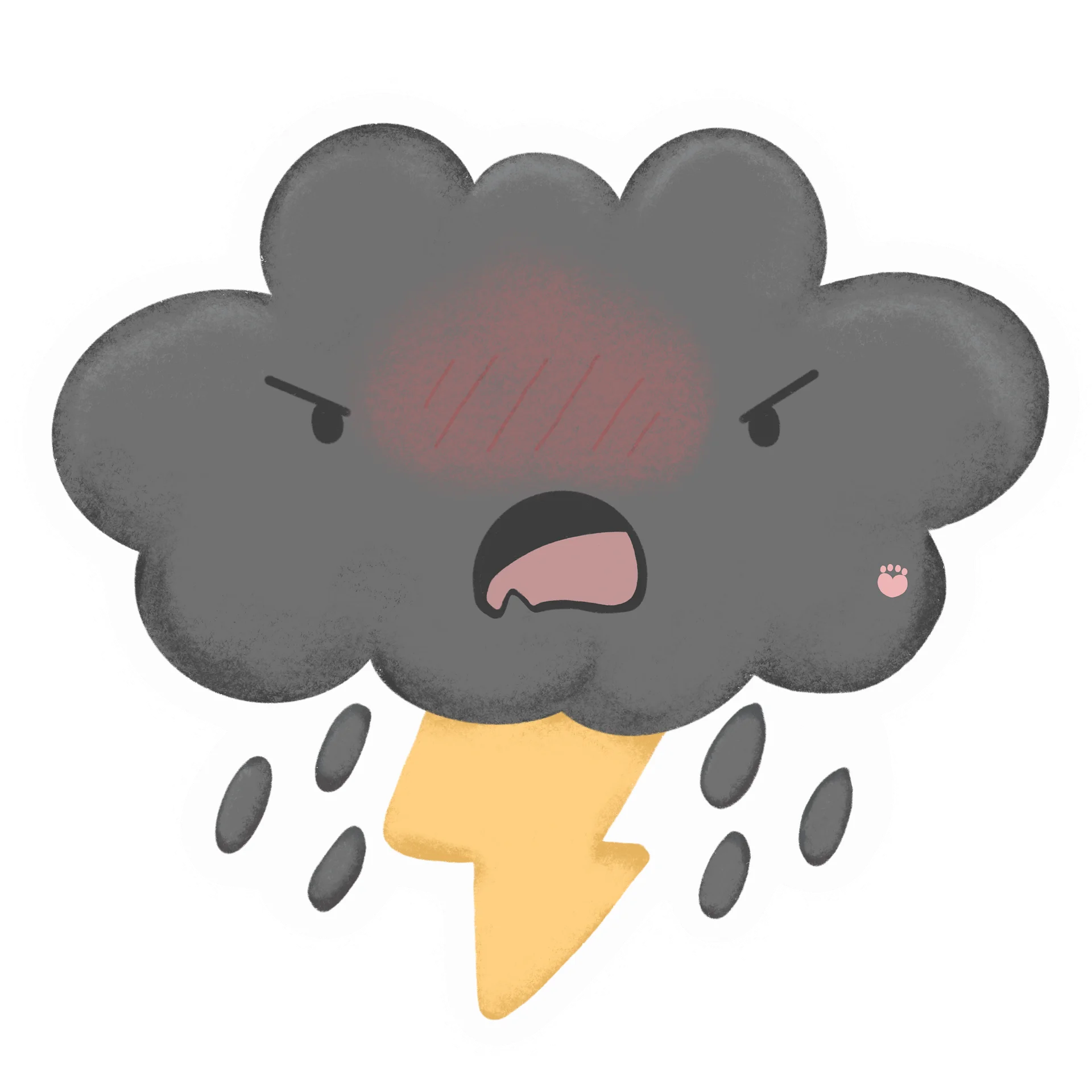 Grumpy Thundercloud Sticker product image (1)