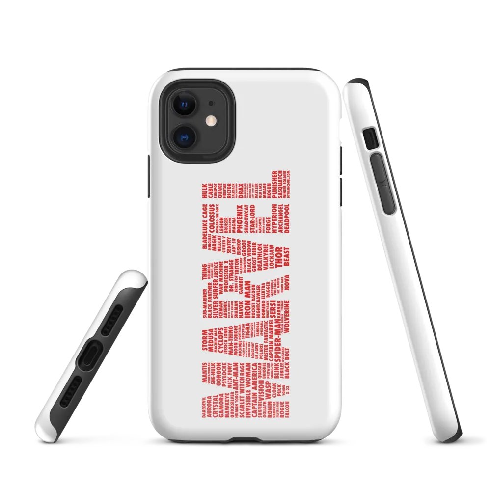 Marvel Names iPhone Case product image (1)