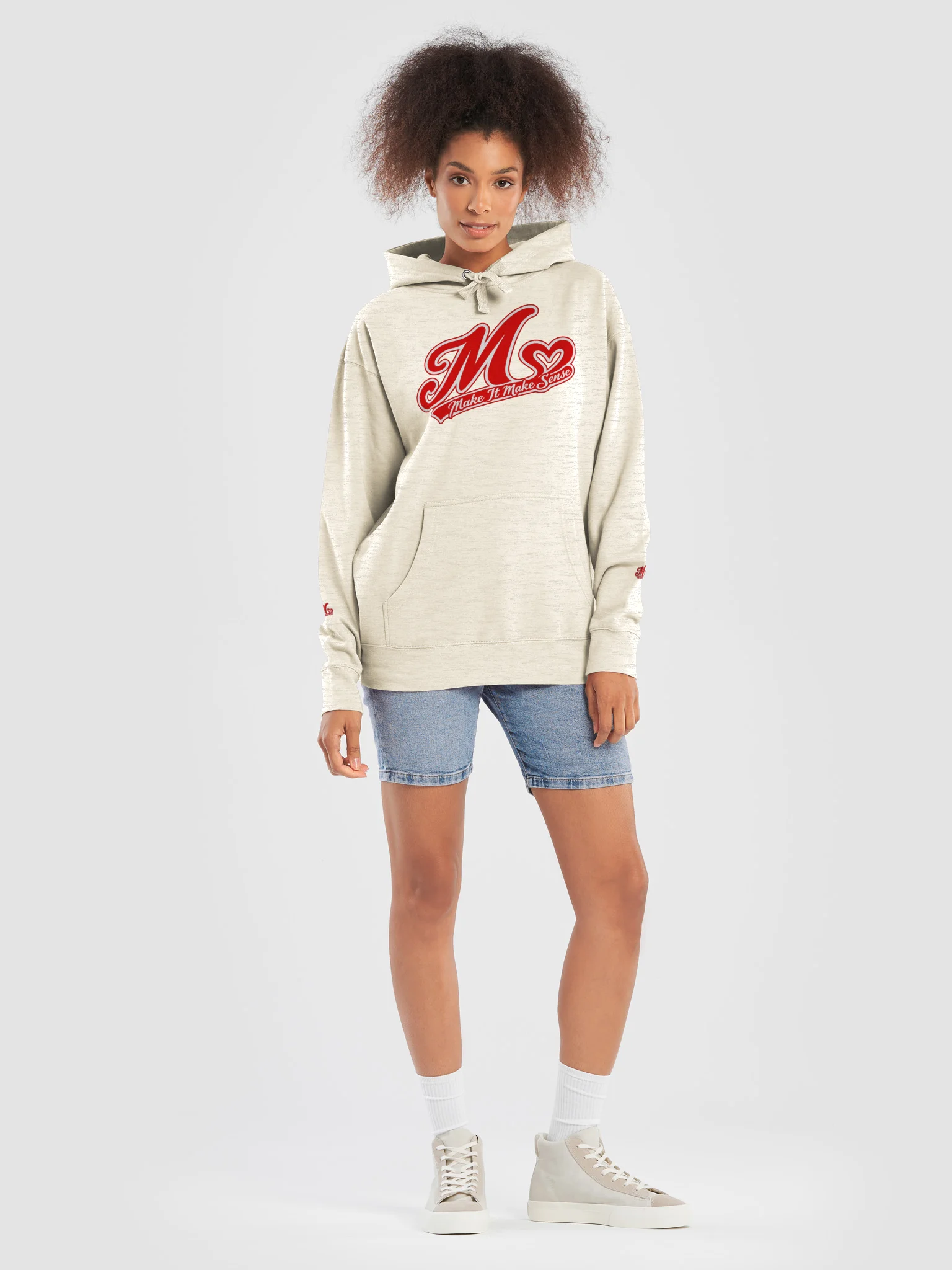 Make It Make Sense Red M Logo Hoodie product image (8)