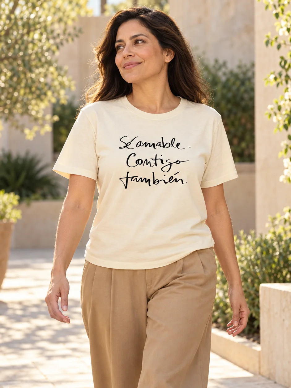 New CombineSelf Love Shirt Spanish Quote Tee Inspirational Apparel Mental Health Gift Self Care Shirt Positive Message Original Handwritten Designd Listing Offer product image (4)