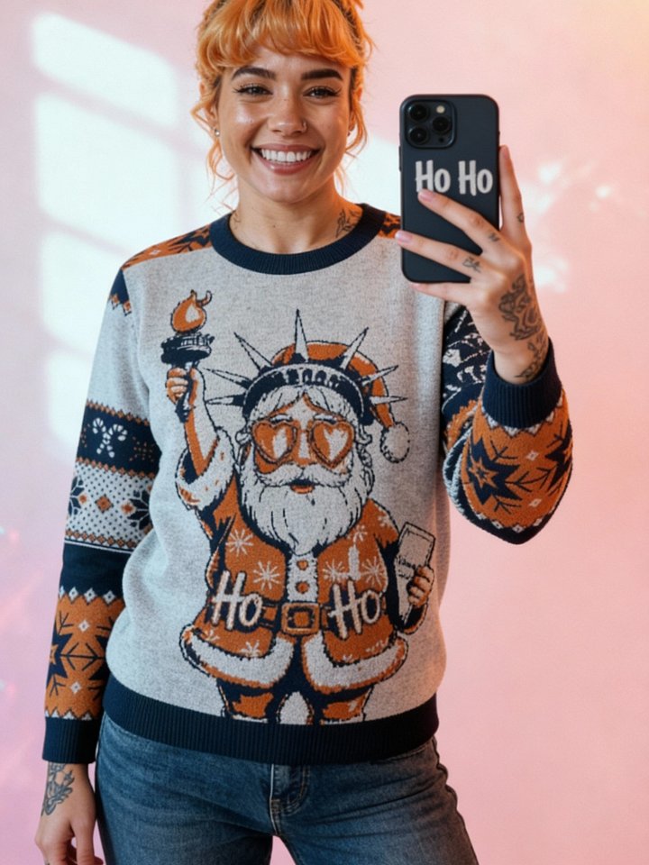Knitted Crewneck Sweater – Classic Fit | Santa Liberty Holiday Edition 25 product image (1)