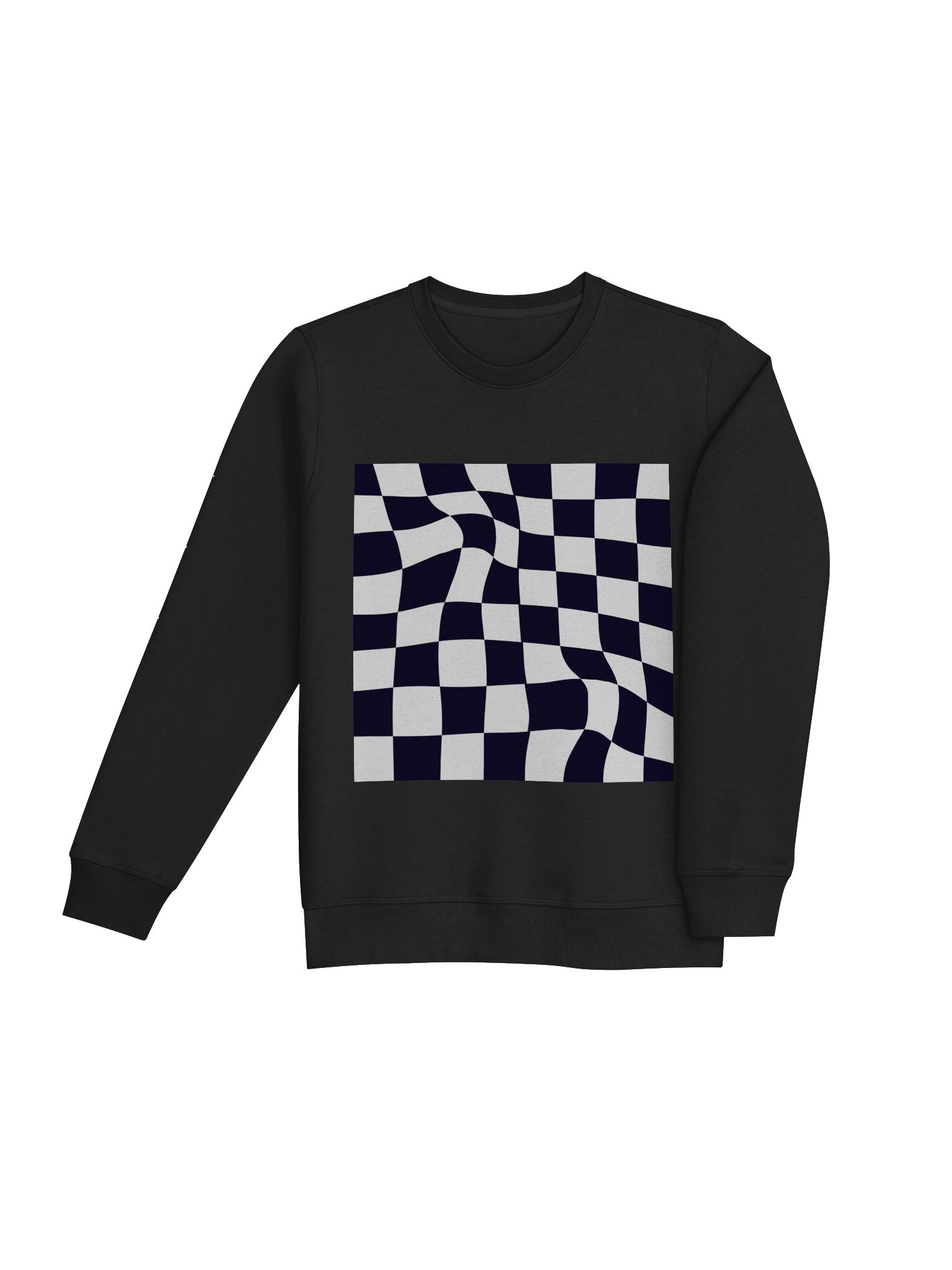 Distorted Checkered Wave Unisex Sweatshirt product image (4)